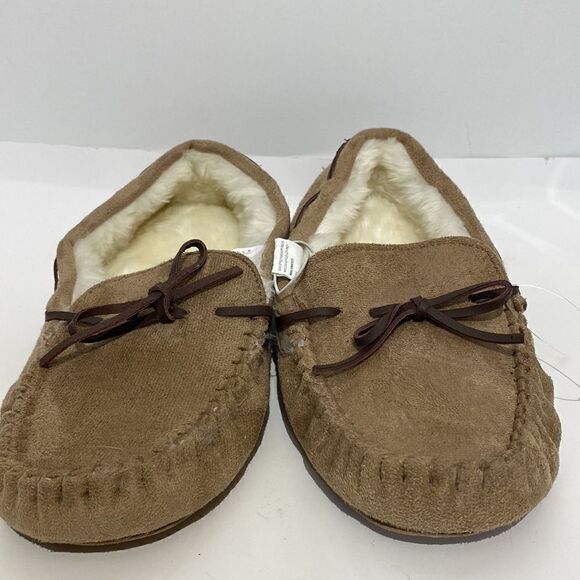Mens Sonoma Life + Style light beige slip on house slippers NWT size 9-10 - Picture 2 of 8